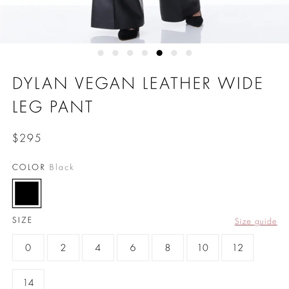 Alice & Olivia Dylan Vegan Leather Wide Leg Trouser Pant - Picture 2 of 11